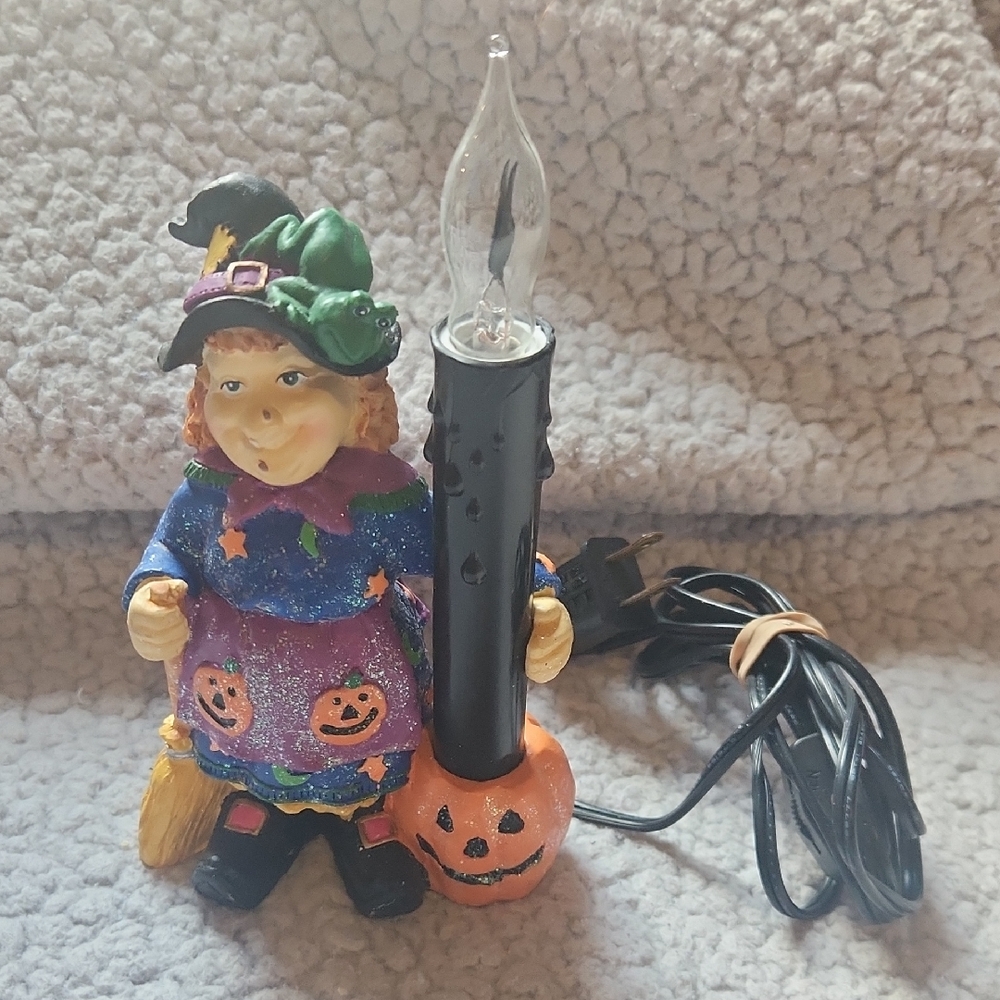 Halloween Witch Candle Holder with Light